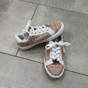 Michael Kors Kids Beige Logo Low-Top Sneakers